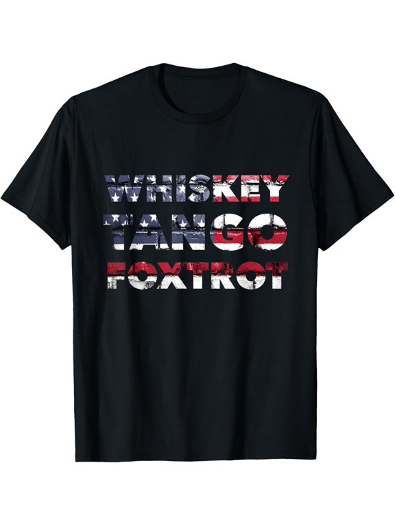 WTF Whiskey Tango Foxtrot American Flag Men Women T-Shirt