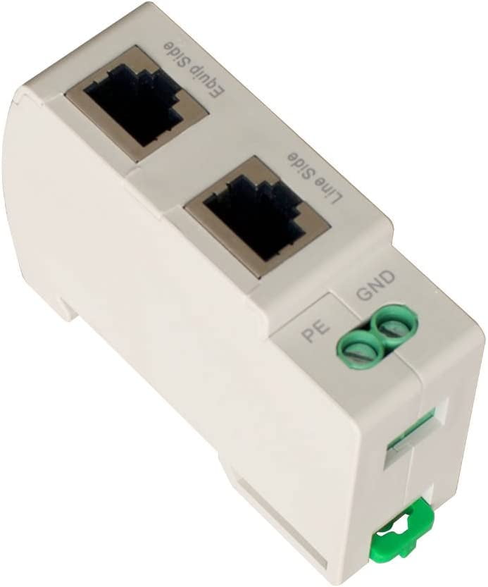 WTHSG/RJ45 DINRail Mounted Gigabit PoE Surge Protector Full