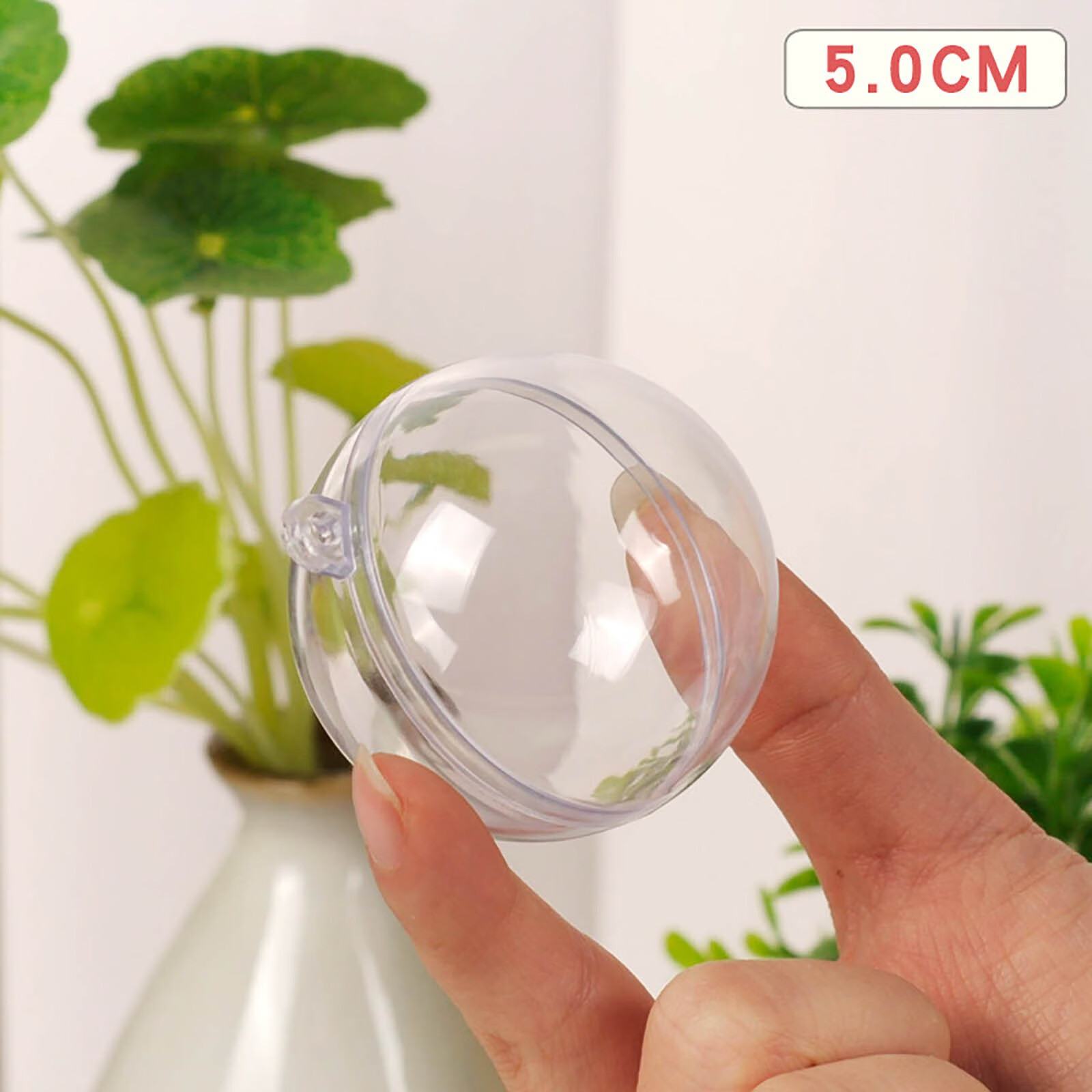 WTN 10 Pack Clear Plastic Fillable Ornaments Christmas Ornament Balls for Crafts Fillable