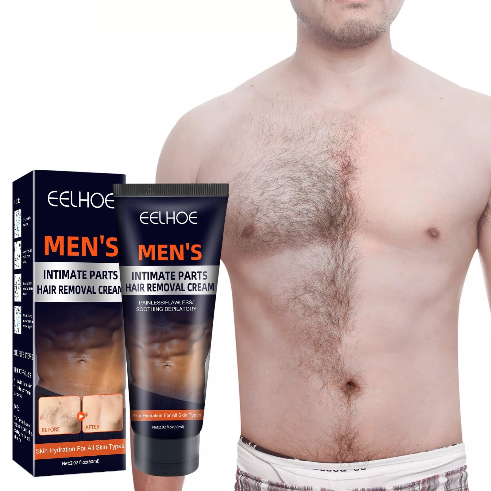 WTN Men's Hair Removal Cream, Hair Removal, Soothing Hair Removal