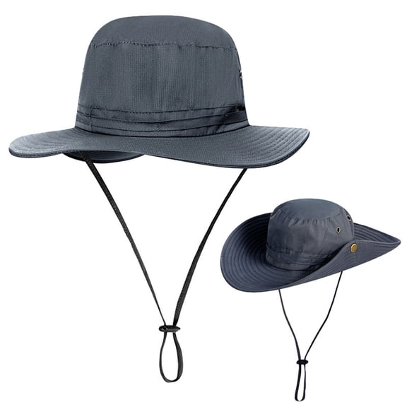 WTOBBY Adventure Solar Fan Hat, Extreme Terrain Ready Cooling Cap with Reinforced Wide Brim for Rock Climbing, Kayaking and Survival Expeditions,Navy