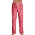 thumbnail image 1 of WTOBBY Anime Pajama Pants Sleepwear Casual Drawstring Elastic Waist Comfy Straight Yoga Loose Trousers with Halloween Print Men's Lounge Pants,Hot Pink XL, 1 of 4