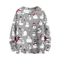 thumbnail image 1 of WTOBBY Christmas Themed Cute Print Women's Knit Sweater Top, Long Sleeve Crewneck Pullover, Holiday Casual Fall and Winter Fashion Wear,Multicolor 4XL, 1 of 5
