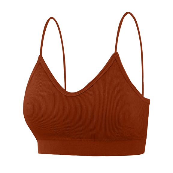 WTOBBY Comfortable Women's Padded Camisole with Built-in Bra Support, Sexy Oversized Underwear for Plus Size Women, Stretchy Soft Layering Tank Top for Everyday Wear,Red M