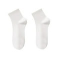 thumbnail image 1 of WTOBBY Disposable Cotton Blend Mid-Crew Socks (1 Pair), Travel Hotel Socks for Men Women, Minimalist Unisex Slipper Socks, Convenient Hygienic Single Use Footwear,B, 1 of 4