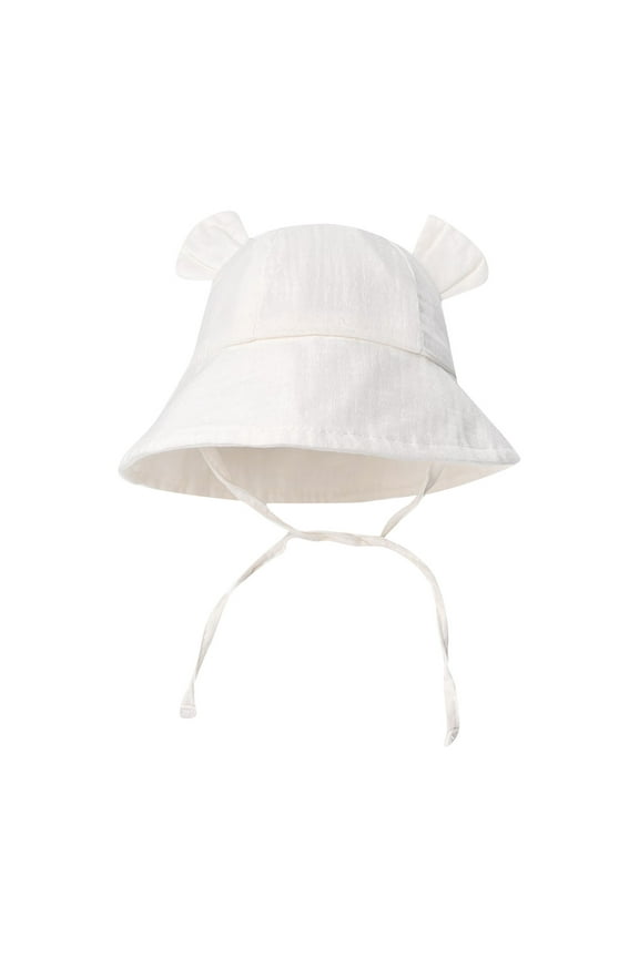 European Style Baby Bucket Hat, Soft Cotton UV Protective Infant Sun Hat, Breathable Newborn Headwear for Summer Strolls and Outdoor Family Time