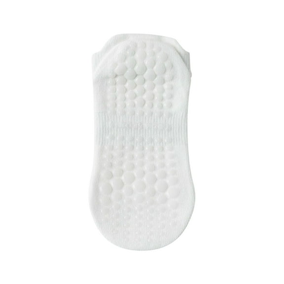 WTOBBY Grippy Yoga Socks with Silicone Pads for Pilates Barre Fitness, Mesh Breathable Non-Slip Dance Socks for Indoor Workouts, Lightweight Gymnastics Footwear,White