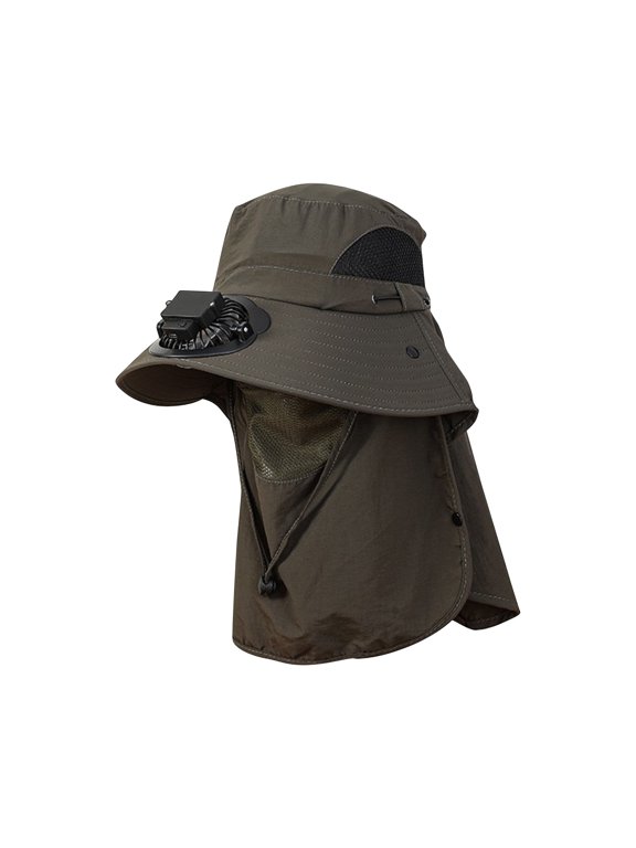 Hands Free Personal Cooling Fan Cap, Rechargeable 1200mAh Battery Hat with 10 to 20 Hour Runtime for Sports, Hiking and Travel, Lightweight Tech Wear,Army Green