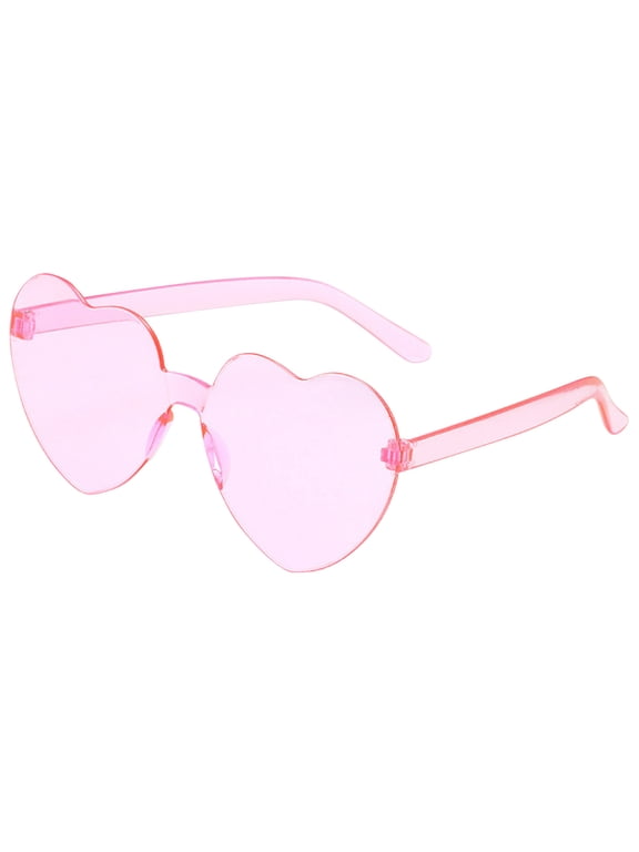 Heart-Shaped Sunglasses for Valentine's Day, Party Wedding Birthday Costume Accessory, Novelty Holiday Celebration Decor Prop Glasses,Pink