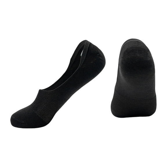 WTOBBY Invisible No-Show Lined Socks with Non-Slip Heel Grips Technology, Ultra Low Cut Liner Socks for Flats Loafers & Sneakers, Breathable Mesh Anti-Odor Socks ,BlackG