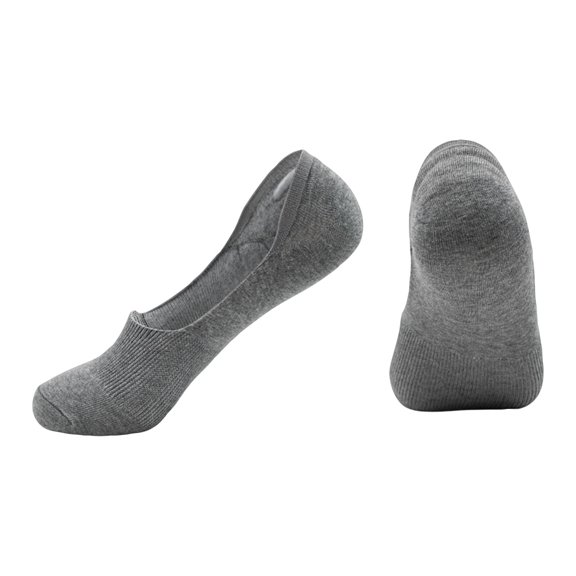 WTOBBY Invisible No-Show Lined Socks with Non-Slip Heel Grips Technology, Ultra Low Cut Liner Socks for Flats Loafers & Sneakers, Breathable Mesh Anti-Odor Socks ,GrayB