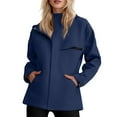 thumbnail image 1 of WTOBBY Ladies' Loose Comfortable Windproof Waterproof Fashion Outdoor Jacket, Designed for Hiking, Travel, and Breathable Comfort,Dark Blue L, 1 of 6
