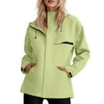 thumbnail image 1 of WTOBBY Ladies' Loose Comfortable Windproof Waterproof Fashion Outdoor Jacket, Designed for Hiking, Travel, and Breathable Comfort,Fluorescent Green L, 1 of 6