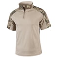 thumbnail image 1 of WTOBBY Men's American Camouflage Short Sleeve Training Shirt Outdoor Tactical Design, Breathable and Lightweight, Ideal for Hunting, Hiking, and Military-Style Fitness,Khaki 3XL, 1 of 2