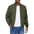 thumbnail image 1 of WTOBBY Men's Athletic Softshell Jacket, Plus Size Outdoor Casual Bomber Coat with Windproof Lining, Fleece Comfort for Active Lifestyles,Green 3XL, 1 of 7