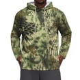 thumbnail image 1 of WTOBBY Men's Camo Print Hooded Sweatshirt, Loose Fit Casual Military Style Pullover for Outdoor Hunting, Durable Cotton Blend,Dark Green 2XL, 1 of 6