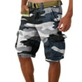 thumbnail image 1 of WTOBBY Men's Camouflage Work Shorts for Summer, Loose Casual Fit, Large Size with Multiple Pockets, 5-Inch Mid-Length, Belt-Free Comfort, Ideal for Outdoor Activities,Dark Gray XL, 1 of 5