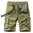 thumbnail image 1 of WTOBBY Men's Casual Comfortable Cargo Shorts, Multi-Pocket Military Tactical Design, Beltless Waist for Easy Wear, Lightweight and Durable for Daily Use,Khaki 2XL, 1 of 5