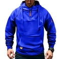 thumbnail image 1 of WTOBBY Men's Casual Pullover Hoodie, Long Sleeve Athletic Sweatshirt for Running Gym, Lightweight Performance Comfort,Blue 2XL, 1 of 4