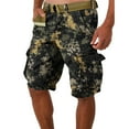 thumbnail image 1 of WTOBBY Men's Casual Summer Shorts with Camouflage Print, Loose Fit Work Style, Large Size, Multi-Pocket Utility, 5-Inch Mid-Length, No Belt Needed for Easy Wear,Dark Gray S, 1 of 5