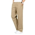 thumbnail image 1 of WTOBBY Men's Classic Outdoor Casual Pants Multi-Pocket Work Trousers for Youth - Loose Fit Long Pants with Stretch Waist Comfort Design for Daily Activities and Adventures,Khaki XL, 1 of 4