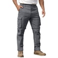 thumbnail image 1 of WTOBBY Men's Convertible Hiking Pants Elastic Waist Lightweight Multi-Pocket Cargo Trousers Detachable for Outdoor Camping Trekking Casual Wear Quick Dry Men's Pants,Gray 2XL, 1 of 8