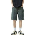 thumbnail image 1 of WTOBBY Men's Denim Shorts, Straight Loose Versatile 5-Inch Pants for Casual Wear, Durable and Stylish Design,Royal Blue L, 1 of 2