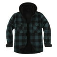 thumbnail image 1 of WTOBBY Men's Flannel Button-Up Jacket, Plaid Fleece Lined with Chest Pockets, Warm Casual Stylish Layer for Daily, Work, and Weekend Activities,Green 3XL, 1 of 7