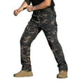 thumbnail image 1 of WTOBBY Men's Fleece-Lined Water-Resistant Ripstop Cargo Pants Multi-Pocket Tactical Work Pants for Hiking Camping Fishing Construction Outdoor Warm Men's Trousers,Camouflage L, 1 of 6