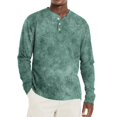 thumbnail image 1 of WTOBBY Men's Gradient Tie-Dye Zip-Up Hoodie Henley Long Sleeve Shirt Casual Loose Fit Top for Men in Everyday Fashion and Comfort,Mint Green 2XL, 1 of 7
