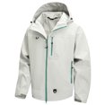thumbnail image 1 of WTOBBY Men's Hooded Mountaineering Jacket, Waterproof Windbreaker for Outdoor Hiking, Unisex Loose Fit Casual Wear for All-Weather Protection,Mint Green L, 1 of 3