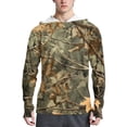 thumbnail image 1 of WTOBBY Men's Long Sleeve Camouflage Hoodie with SPF/UV Protection, Sun Protective Shirt for Daily Use, Quick-Dry and Breathable Design for Comfort ,Brown S, 1 of 4