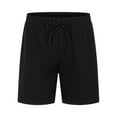 thumbnail image 1 of WTOBBY Men's Mid Rise Quick-Dry Mesh Bermuda Shorts with Drawstring Waist, Breathable Athletic for Running Sports,Black M, 1 of 4
