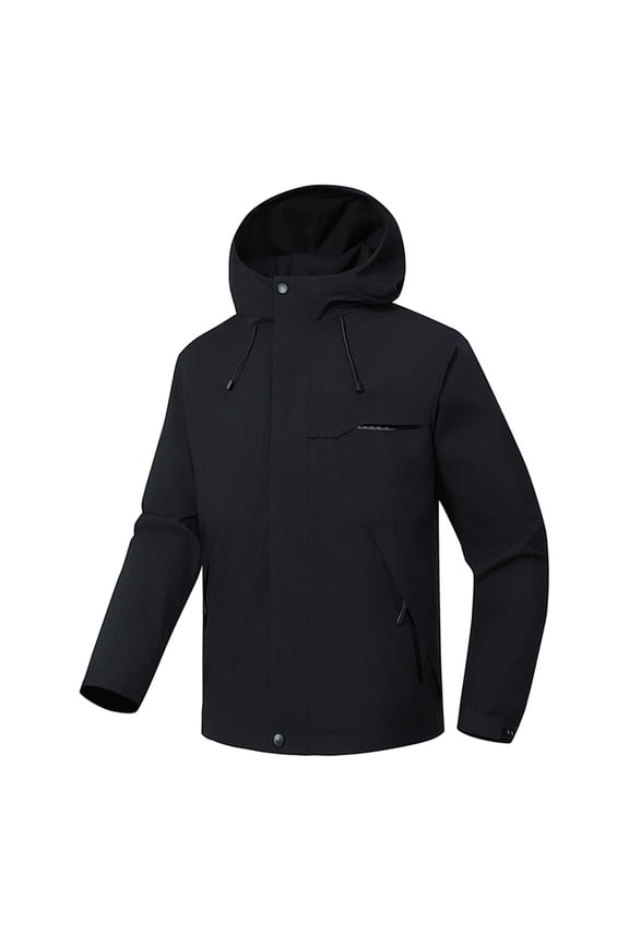 Men's Outdoor Casual Loose Fit Sun Protection Jacket - Water-Resistant, Lightweight for Fishing and Daily Use, UPF Defense, Breathable Fabric,Black 5XL