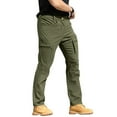 thumbnail image 1 of WTOBBY Men's Outdoor Fishing Camping Work Pants Wear-Resistant Tactical Cargo Trousers with Zipper & Multi-Pockets - Durable Utility Design Performance Construction,Army Green L, 1 of 5