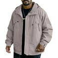 thumbnail image 1 of WTOBBY Men's Outdoor Waterproof Windbreaker Jacket with Pit Zips Ventilation, Packable Design for Hiking Travel, Moisture-Wicking Quick-Dry Fabric,Khaki XL, 1 of 4