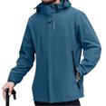 thumbnail image 1 of WTOBBY Men's Outdoor Windbreaker Jacket with Hood, Windproof and Waterproof Workwear Sport Coat for Outdoor Activities and Daily Wear,Sky Blue M, 1 of 5
