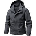 thumbnail image 1 of WTOBBY Men's Outdoor Workwear Jacket, Multi-Pocket Work Clothing Windproof and Waterproof Outerwear for Practical Daily Use and Protection,Dark Gray 3XL, 1 of 5