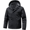 thumbnail image 1 of WTOBBY Men's Outdoor Workwear Jacket, Multi-Pocket Work Clothing Windproof and Waterproof Outerwear for Practical Daily Use and Protection,Black L, 1 of 5