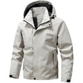 thumbnail image 1 of WTOBBY Men's Outdoor Workwear Jacket, Multi-Pocket Work Clothing Windproof and Waterproof Outerwear for Practical Daily Use and Protection,Khaki L, 1 of 5