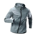 thumbnail image 1 of WTOBBY Men's Performance Running Jacket, Loose Fit Quick-Dry Athletic Top with Ventilation, Gym Training Cycling Sportswear Moisture Management,Green M, 1 of 4