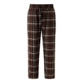 thumbnail image 1 of WTOBBY Men's Plaid Stripe Casual Pants Fashion Pajama Pants for Home Sleep Comfortable Soft Drawstring Elastic Waist Men's Lounge Trousers,Brown 2XL, 1 of 4
