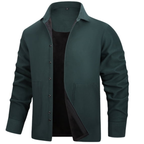 WTOBBY Men's Stand Collar Full Zipper Jacket, Lightweight Water-Resistant Windbreaker Outdoor Sport Coat for Hiking, Travel, and Daily Casual Wear, Breathable Comfort Fit,Dark Green XL