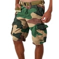 thumbnail image 1 of WTOBBY Men's Summer Work Shorts in Camouflage Pattern, Loose and Casual, Large Size Featuring Multi-Pocket Design, 5-Inch Length Shorts Without Belt, Durable and Stylish,Army Green L, 1 of 5