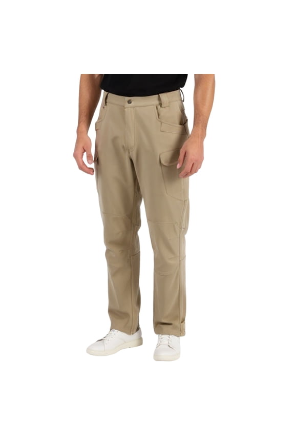 Men's Tactical Ripstop Work Pants, Water-Resistant Multi-Pocket Outdoor Cargo Pants for Hiking, Fishing, Camping & Construction,Khaki S