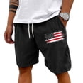 thumbnail image 1 of WTOBBY Men's Vintage Corduroy Bermuda Shorts, Textured Loose Fit Solid Color for Casual Sports Retro Look ,Black 2XL, 1 of 4