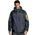 thumbnail image 1 of WTOBBY Men's Waterproof Sun Protection Jacket, UPF 50+ Outdoor Sports Windbreaker with Hood, Quick-Dry Hiking Commuter Coat,Light Gray 2XL, 1 of 5