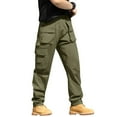 thumbnail image 1 of WTOBBY Men's Wear-Resistant Tactical Work Pants for Outdoor Hiking with Multi-Pockets - Durable Cargo Trousers Utility Design Performance Construction Belt Not Included,Army Green S, 1 of 5
