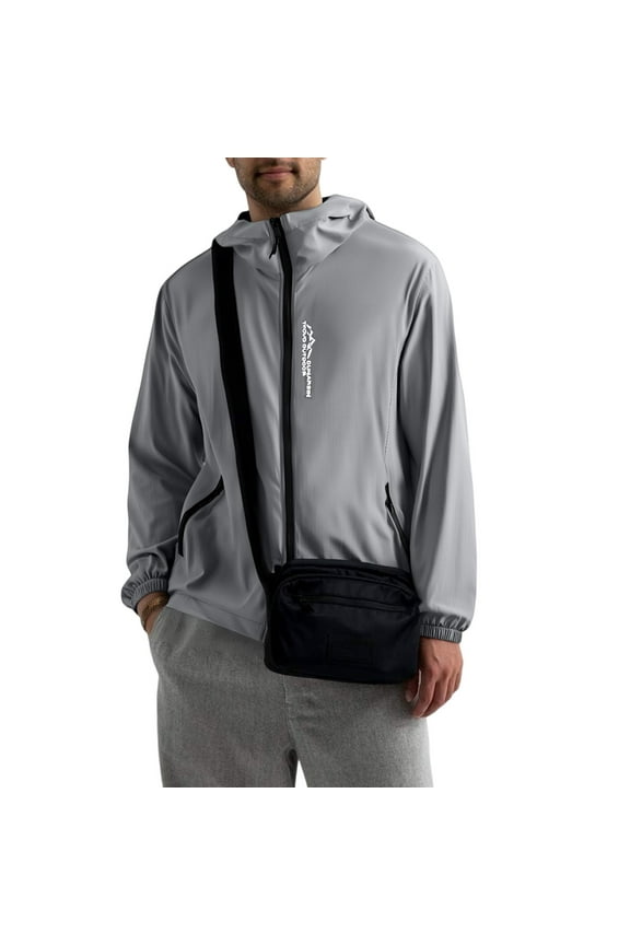 Men's Winter Waterproof Hardshell Jacket, Windproof Outdoor Casual Coat with Adjustable Hood, Insulated Warmth for Snow Activities,Gray 4XL