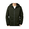thumbnail image 1 of WTOBBY Men's Youth Hooded Jacket, Casual Zip Up Outerwear with Kangaroo Pocket, Lightweight Street Style Top for Everyday Wear,Army Green L, 1 of 4